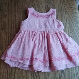 Roxy Pink Embroidered Baby Dress